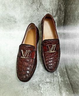 Giày cá sấu vân bụng dáng lười sang trọng - GD006