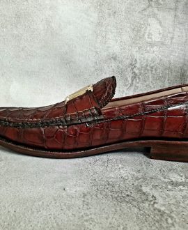 Giày cá sấu vân bụng dáng lười sang trọng - GD006