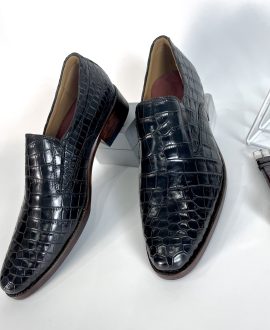 Giày cá sấu màu đen cao cấp dành cho nam - GD007