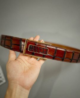 Dây lưng cá sấu màu nhuộm thủ công cao cấp - TL22