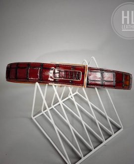 Dây lưng cá sấu màu nhuộm thủ công cao cấp - TL22
