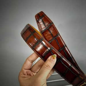 Dây lưng cá sấu màu nhuộm thủ công cao cấp - TL22