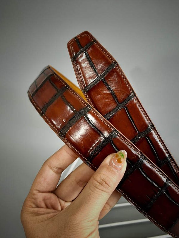 Dây lưng cá sấu màu nhuộm thủ công cao cấp - TL22