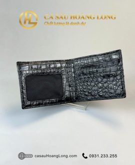 Ví cá sấu nam nguyên con đen hai mặt - VNAGDV06