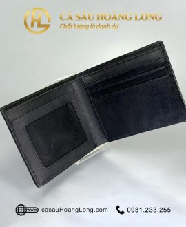 Ví cá sấu màu đen sườn bụng dành cho nam - VNATD05