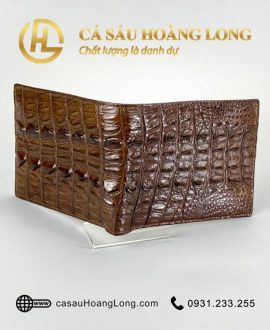 Ví nam da cá sấu nâu gai lưng - VNAGN01