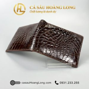 Bóp cá sấu da bàn tay màu nâu - VNATN05