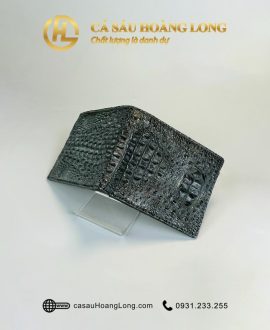 Ví cá sấu nam nguyên con đen hai mặt - VNAGDV06