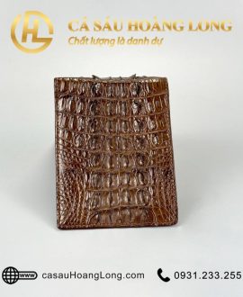 Ví nam da cá sấu nâu gai lưng - VNAGN01
