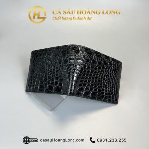 Ví cá sấu màu đen sườn bụng dành cho nam - VNATD05