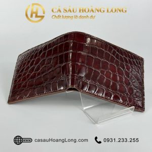 Bóp da cá sấu nam nâu tâm bụng - VNATN03