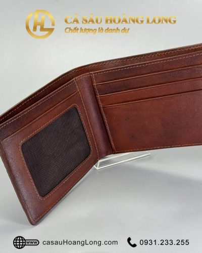 ví da cá sấu trơn bụng VNATND01